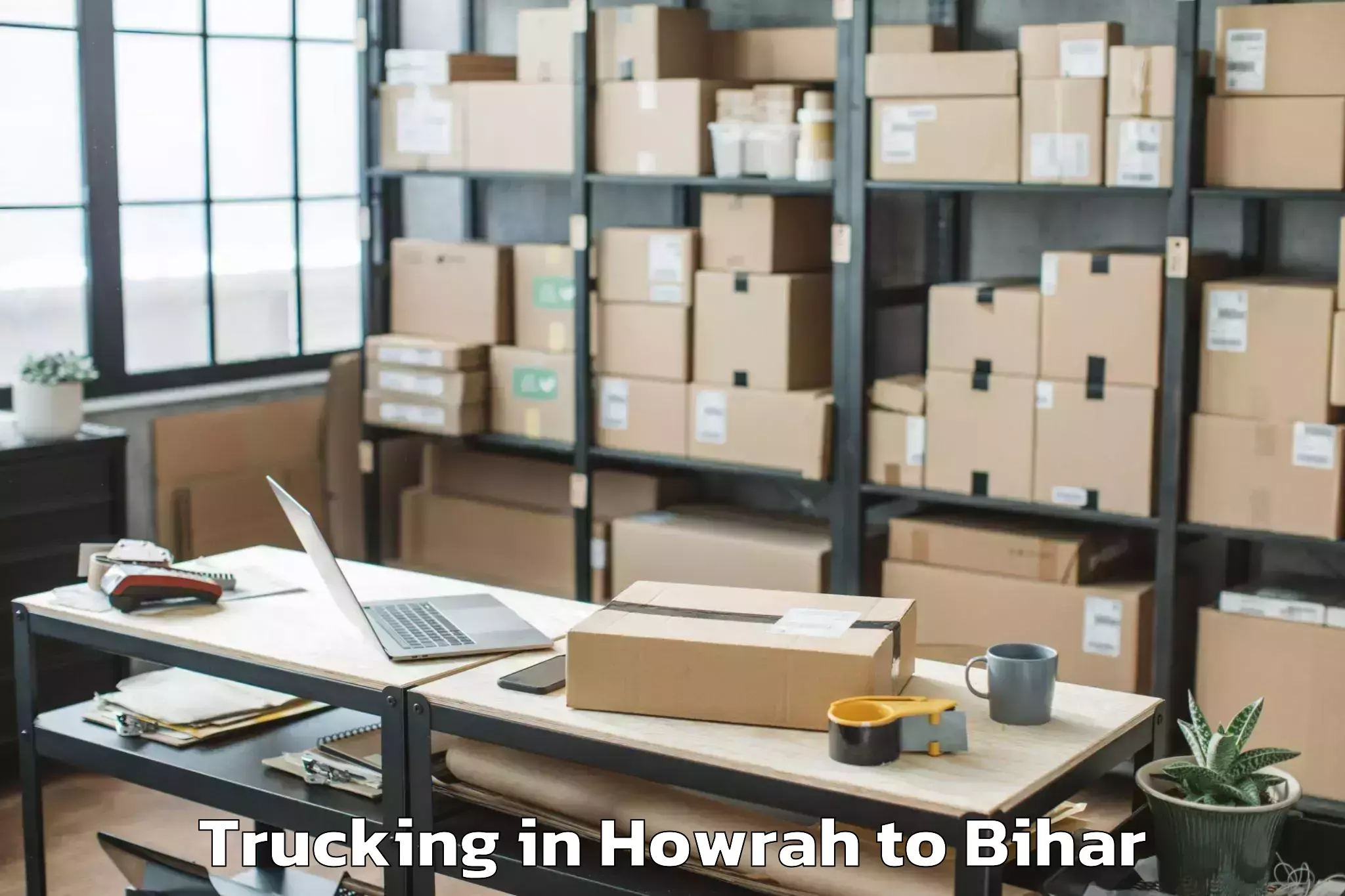 Affordable Howrah to Lauria Nandangarh Trucking